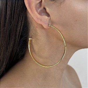 Brinco Folheado Ouro 18k Argola Quadrada