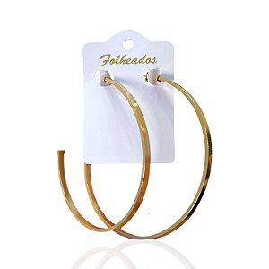 Brinco Folheado Ouro 18k Argola Quadrada
