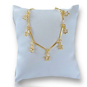 Pulseira Folheada Ouro 18k Estrelas
