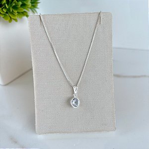 Colar Folheado Prata 925 Ponto de Luz Redondo
