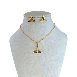 Conjunto Folheado Ouro 18k Cauda de Sereia