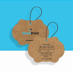 TAG KRAFT PARA ROUPA PERSONALIZADA 6,5x4,5cm 10P3