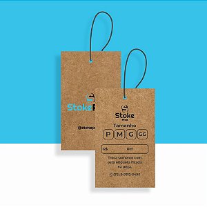 TAG KRAFT PARA ROUPA PERSONALIZADA 8,8x4,8cm 14P11