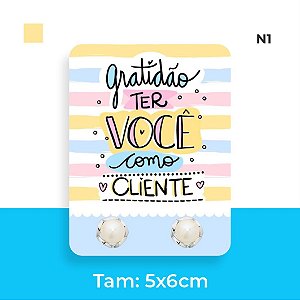 TAG AGRADECIMENTO PERSONALIZADA  OFFSET/KRAFT 240G