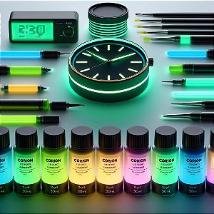 25ml Tinta Corion Glow Pre Mixed Luminosa Lumix p/ ponteiro quadrante de relogio