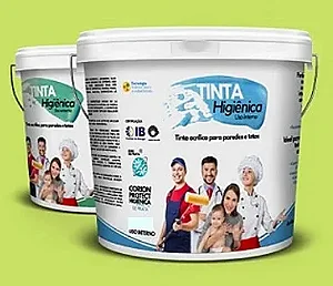 DIVERSAS CORES - Tinta Corion Higiênica Ions de Prata 3,6Lts. Acrilica, Opaca, Premium, Base Agua. Certificada e Testada.