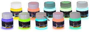 Kit 5 Potes 50ml Tinta Glow Corion Fotoluminescente