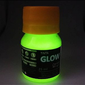 Kit 2 Cores 25ml + Primer + Verniz. Tinta Glow Corion Led Cell. Fotoluminescente. Brilha no Escuro Luminescente