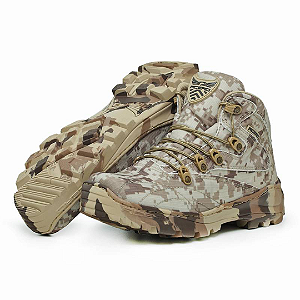 Tênis Militar Tático Tiger Nylon Camuflada Ripstop Digital Acero