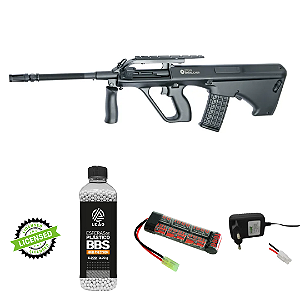 Kit Rifle Airsoft Elétrica AUG A2 Licenciada ASG + 5000 BBs