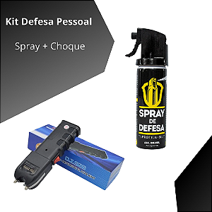 Kit Defesa Pessoal com Spray Extra Forte + Choque Taser