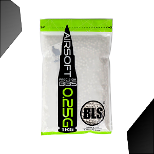 Esfera Airsoft BBs BLS 0,25g 6mm pote com 4000 bolinhas