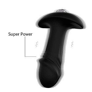PLUG ANAL COM VIBRO STAR EM SILICONE EXTRA MACIO S HANDE