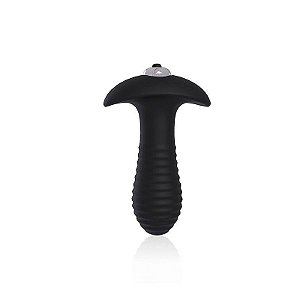 PLUG ANAL COM VIBRO SPIRAL EM SILICONE EXTRA MACIO S HANDE