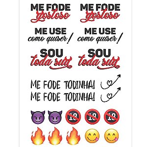 TATUAGEM INTIMA TEMPORÁRIA TODA SUA 10X15CM GTOYS