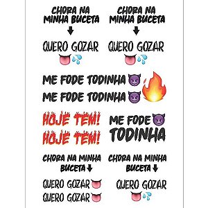 TATUAGEM INTIMA TEMPORÁRIA HOJE TEM 10X15CM GTOYS