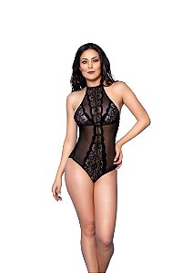 BODY EM TULE E RENDA YAFFA Y2058