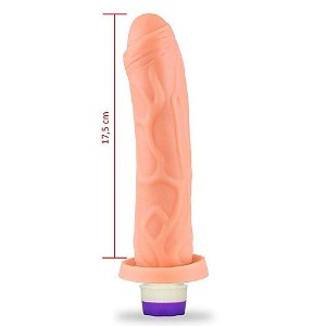 PROTESE FOGO DA PAIXAO COM VIBRO INTERNO 18X4,5CM HOT FLOWER