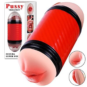 MASTURBADOR BOCA E VAGINA SUPER FORTE EM CIBERSKIN