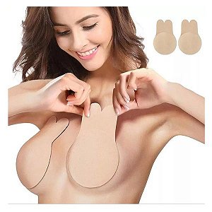 SUTIÃ ADESIVO LEVANTA OS SEIOS ORELHA DE COELHO NUDE
