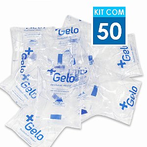Gelo Gel Artificial Flexível +Gelo 65g | Kit com 50 unidades