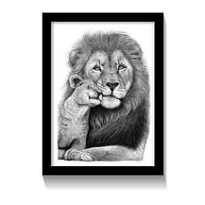 Quadro Lion Father Love