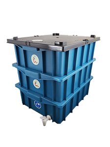 Composteira Doméstica Minhocário Azul - 15 L (1-2 Pessoas)