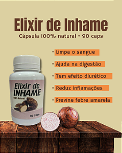 Elixir de Inhame | 100% Natural -  90 Capsulas  - 500mg