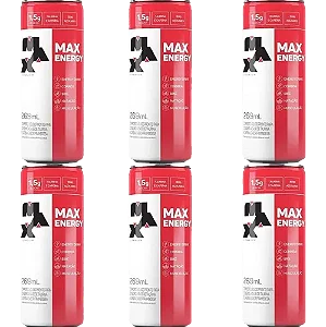 Max Energy Fardo com 6 Latas de 269ml Framboesa