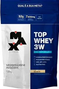Top Whey 3W Preformance Refil 1,8kg Baunilha