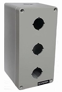 CX ABS P3/0322-C Caixa Termoplastica para Botoeira 3 Furos