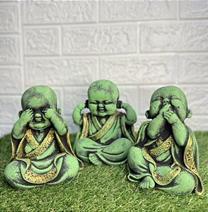 Trio de Budas Sábios 15 cm