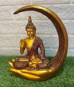 Buda Meditando na Lua 26 cm