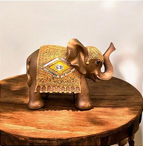 Elefante Manto Indiano Cobre 22 cm