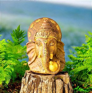 Estátua Lorde Ganesha – 28 cm | Gesso Cerâmico