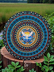 Mandala do Divino Espírito Santo – Fé, Luz e Proteção 65 Cm