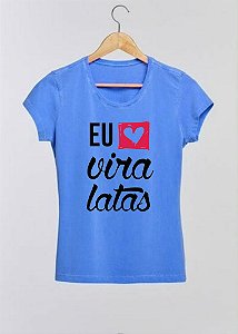 Blusa Amo Vira Latas Branca, Preta, Cinza ou Azul