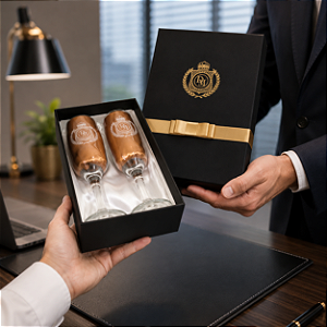 Taça de Champanhe - Caixa dupla EMPRESA