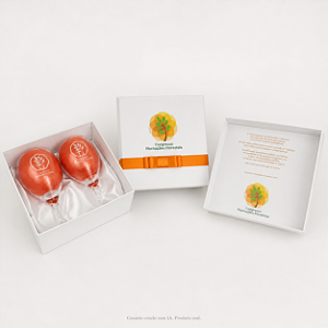 Kit Duplo Personalizado com 2 Taças de Vinho Vidro Com Mensagem Interna