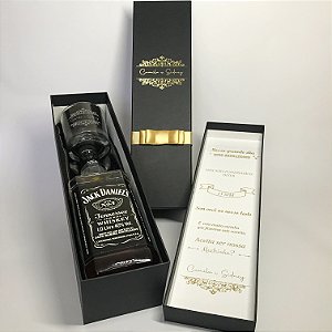 Copo de Whisky - Kit Individual Slim + Mensagem Interna + Espaço Jack Daniels