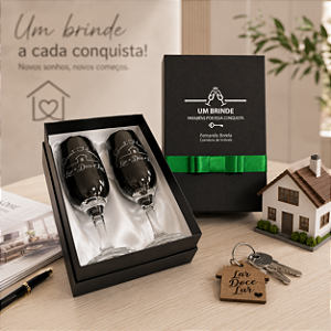 Taça de Champanhe - Caixa dupla EMPRESA