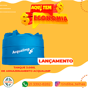 TANQUE 3.000L DE ARMAZENAMENTO ACQUALIMP