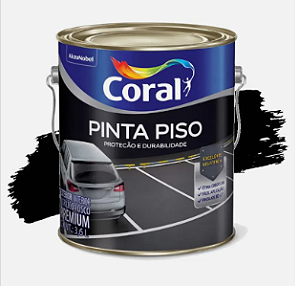 TINTA ACRILICA PISO PRETO  3,6L CORAL