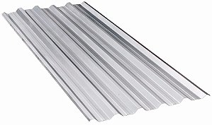 Telha Metálica Trapezoidal em Aço Galvanizado 2,00m x 1,03m