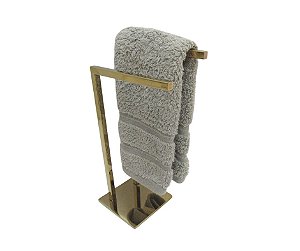 Toalheira Dourada Dupla em aço inox para banheiro ou lavabo - By Fineza