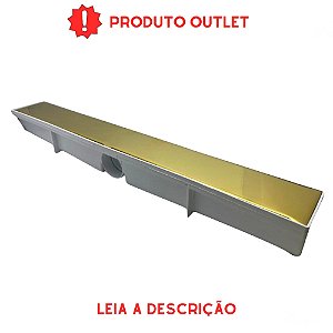 Ralo Linear Oculto Dourado 6x50cm Com tampa Aço Inox Fineza OUTLET