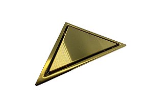 Ralo Oculto Invisível Triangular Inox Dourado Fineza