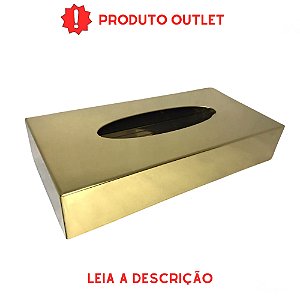 Porta-Lenços de Papel de Aço Inox – Dourado OUTLET By Fineza