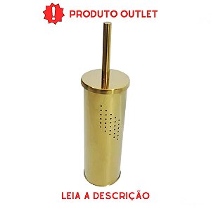 Escova Sanitária Dourada em Aço inox  Fineza OUTLET