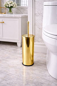 Escova Sanitária France Dourada em Aço Inox